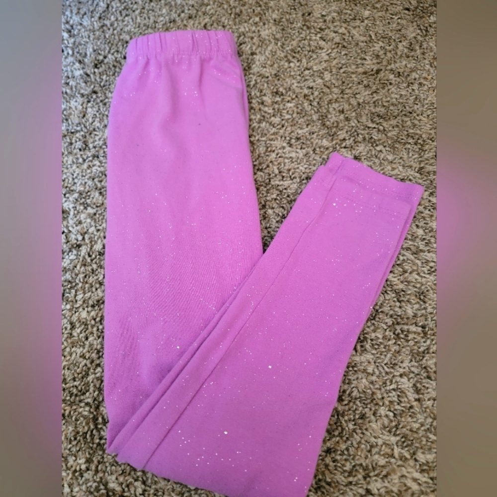 Girls Purple sparkly leggings